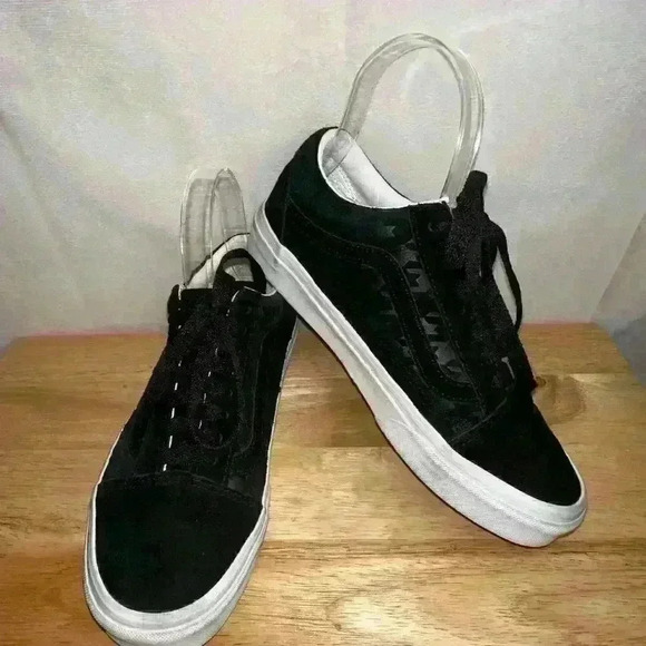 Vans Old Skool Skater Black Low‎ Top Houndstoothembs Lace Up  Sz 6.5 M/ Sz 8 W - Picture 1 of 10